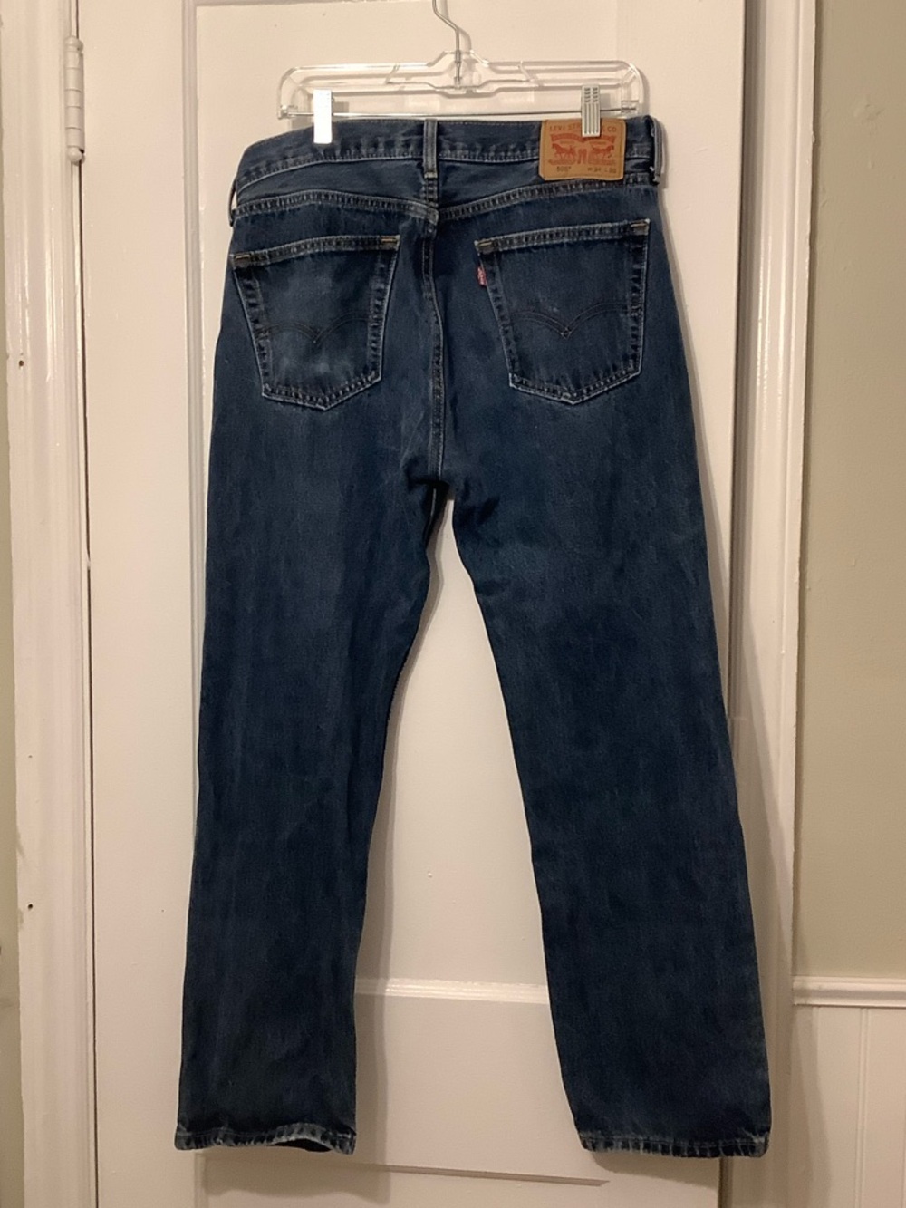 Levi's 505 Men's Dark Blue Relaxed Straight Jeans - Picture 4 of 6